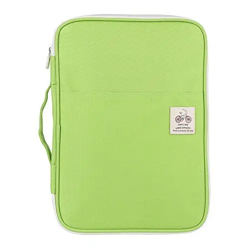 Produktbild: A4-Dokumententasche, Wasserdichte Aktentasche Oxford Stoff Aktenordner Computer Notebook Tasche mit Reißverschluss, 35 X 25 X 3,5 Cm (Grün)
