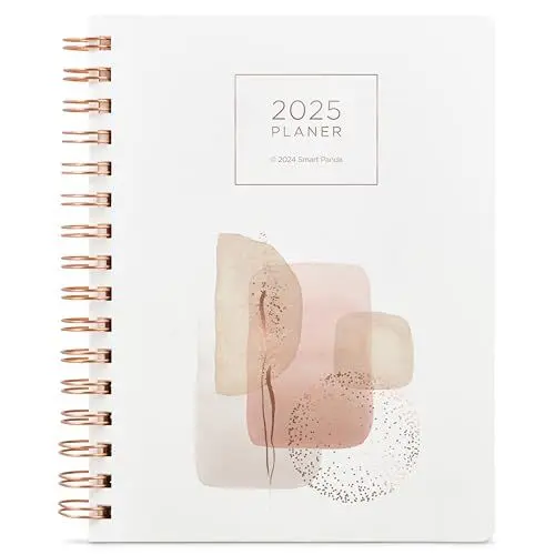 Produktbild: A5 Planer 2025 von Smart Panda – Terminplaner Roségold, Wochenplaner A5 – Kalender Planer – Nov 2024 bis Dez 2025 – auf Deutsch