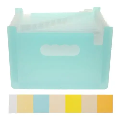 Produktbild: A5 ordner Fächermappe für Dokumente: 13 Taschen Mini Fächermappe, Upright & Open Top, Ordnungsmappe mit 13 Fächern für Karten Quittung Steuerartikel Himmelblau