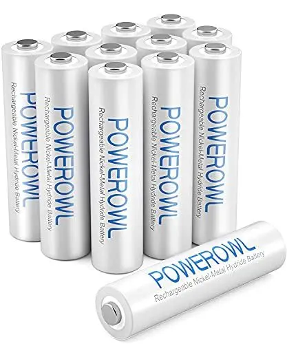 Produktbild: POWEROWL Wiederaufladbare AAA-Batterien, 12,1000 mAh, 1,2 V, NI-Mh, AAA-Akku, 1200 Zyklen, geringe Selbstentladung, mit umweltfreundlicher Verpackung