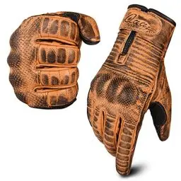 Produktbild: aaasportx Motorrad Handschuhe Herr Leder Touchscreen Funktion Protektoren Motorradhandschuhe Herren & Damen Wasserresistente Motorcycle Gloves mit rutschfesten Pads (M)
