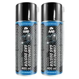 Produktbild: AABCOOLING Druckluftspray 2 x 400ml, Druckgasreiniger, Druckluft Dose für die Reinigung von Multimedia- und Bürogeräte, Tastatur, Keyboard, Bildschirmen, Computergehäuse, Druckluftreiniger, Air Duster