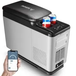 Produktbild: AAOBOSI Kompressor Kühlbox, Kühlbox Auto 15 Liter (-15℃~20℃), APP-Steuerung, Kühlbox Elektrisch 12/24V für Auto, Lkw, Boot, Reisemobil