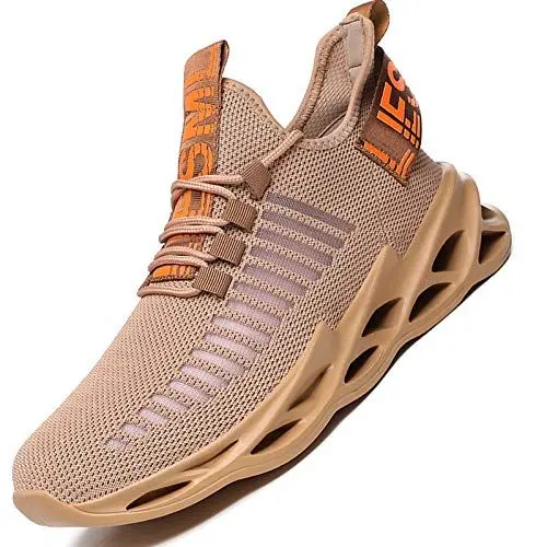 Produktbild: AARDIMI Herren Laufschuhe Fitness straßenlaufschuhe Sneaker Sportschuhe atmungsaktiv Anti-Rutsche Gym Fitness Schuhe (Khaki-4007, Numeric_42)