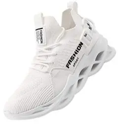Produktbild: AARDIMI Herren Laufschuhe Fitness straßenlaufschuhe Sneaker Sportschuhe atmungsaktiv Anti-Rutsche Gym Fitness Schuhe (Weiß, Numeric_41)