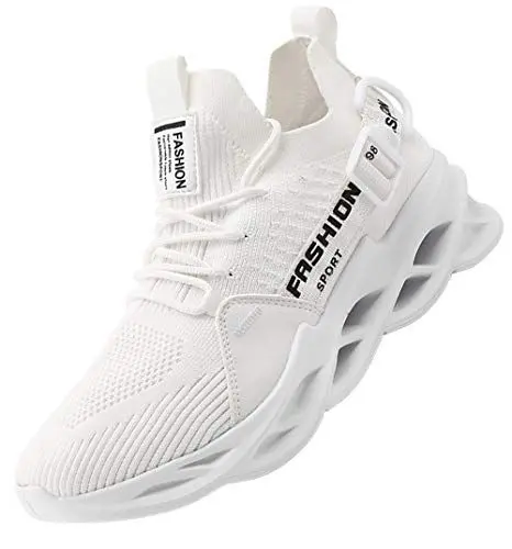 Produktbild: AARDIMI Herren Laufschuhe Fitness straßenlaufschuhe Sneaker Sportschuhe atmungsaktiv Anti-Rutsche Gym Fitness Schuhe (Weiß, Numeric_41)