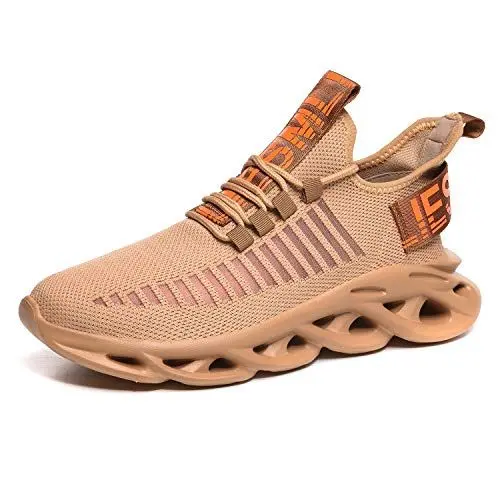 Produktbild: AARDIMI Herren Laufschuhe Leichte Fitness straßenlaufschuhe Sneaker Sportschuhe atmungsaktiv Anti-Rutsche Gym Fitness Schuhe (Khaki, Numeric_42)