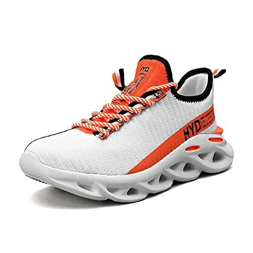 Produktbild: AARDIMI Herren Laufschuhe Leichte Fitness straßenlaufschuhe Sneaker Sportschuhe atmungsaktiv Anti-Rutsche Gym Fitness Schuhe (Orange-4012, Numeric_43)