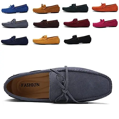 Produktbild: AARDIMI Herren Mokassins Bootsschuhe Wildleder Loafers Schuhe Flache Fahren Halbschuhe Beiläufig Slippers Hausschuh (36 EU, X-schwarz-4021)