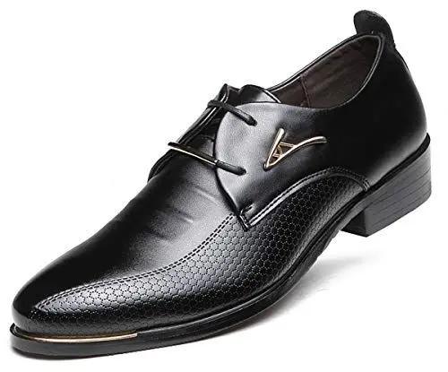 Produktbild: AARDIMI Herrenschuhe Herren Uniform Berufsschuhe Elegant Businessschuhe Lederschuhe Hochzeit Schuhe (44EU=45Asien, Schwarz)