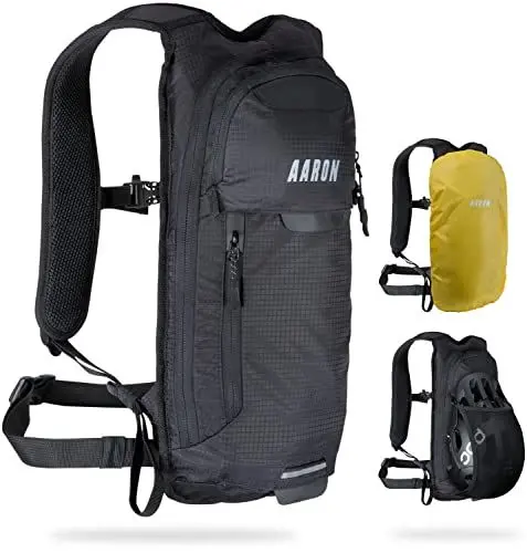 Produktbild: AARON Skirucksack und Wanderrucksack, 8L MTB Fahrrad Rucksack, Wasserdicht mit Regenschutz, Fahrradrucksack klein für Damen & Herren