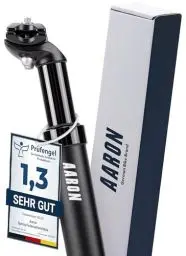 Produktbild: AARON Spring Federsattelstütze mit 31,6mm Durchmesser | Gefederte Aluminium Sattelstütze mit 350mm Länge | Fahrrad Sattelstütze gefedert für E-Bike, MTB, Trekking Citybike u.v.m. Schwarz