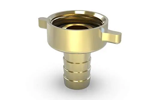 Produktbild: ABA Beul 55001.012.2 Schlauchverschraubung mit Flügelmutter 1 1/2 für Schlauch 1 1/4 (32 mm), mit EPDM-Dichtung, Messing