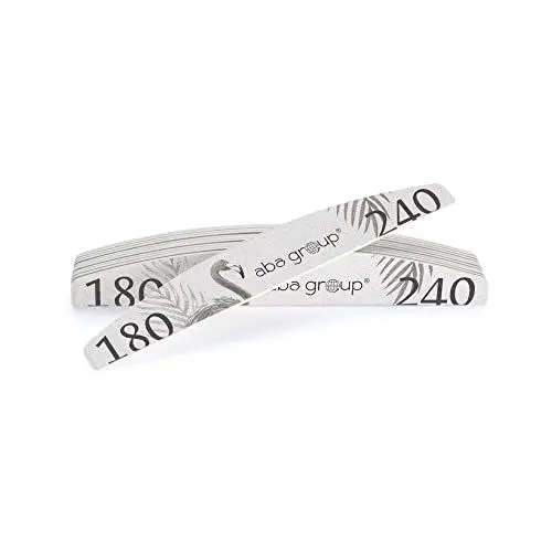 Produktbild: Aba Group Nagelfeile Set Professionell - Doppelseitig Nagelfeilen für Gelnägel - Nagelpfeile Standard (4mm) 10 Stück - Feilen für Gelnägel Gradation 100/180 - Nagelfeilen Halbmondform