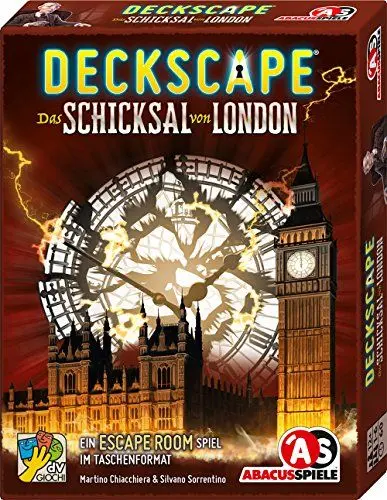 Produktbild: ABACUSSPIELE 38173 - Deckscape - Das Schicksal von London, Escape Room Spiel, Kartenspiel