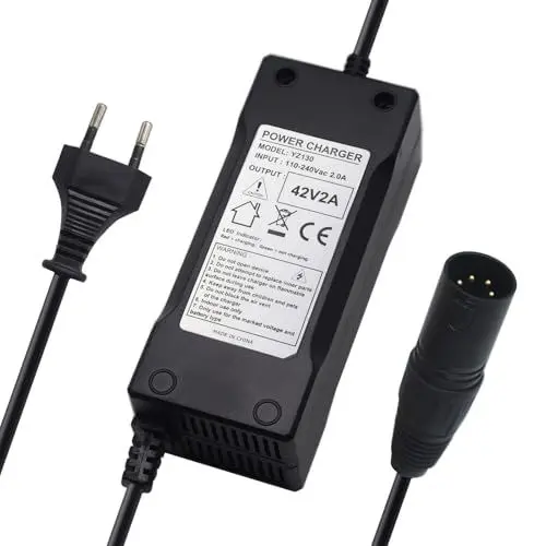 Produktbild: Abakoo ersetzt 2A Ladegerät für 36V Li-Ion für Derby Cycle Impulse Raleigh Leeds Dover Stoker Agattu Sahel Connect Tasman City BSC4203000 4-Pole-XLR XLR-4 für Kalkhoff
