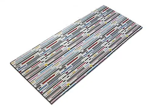 Produktbild: ABAKUHAUS Abstrakt Yoga-Mattenhandtuch, Verschiedene, rutschfeste schweißabsorbierende Yoga Pilates Workout Pad Abdeckung, 64 cm x 178 cm, Mehrfarbig