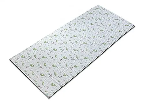 Produktbild: ABAKUHAUS Agave Yoga-Mattenhandtuch, Kuh-Schädel-Köpfe Aloe Vera, rutschfeste schweißabsorbierende Yoga Pilates Workout Pad Abdeckung, 64 cm x 178 cm, Weiß und Blass Eggshell