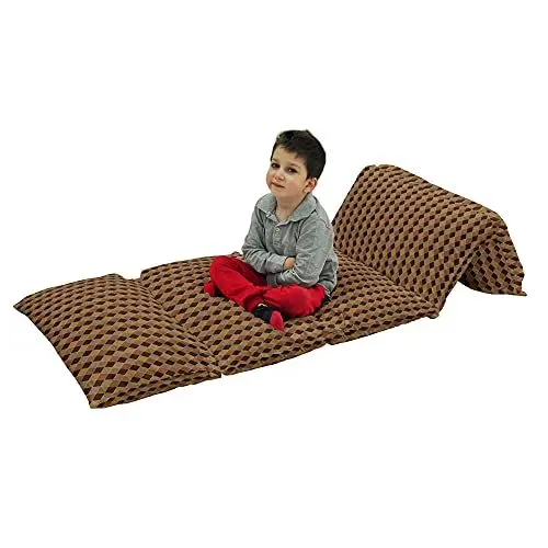 Produktbild: ABAKUHAUS Braun Bodenkissenbezug, Klassische Rautenmuster, Nickerchen Matte Bedruckte Stoffhülle für 5 Kissen, 224 cm x 69 cm, Pale Brown Zimt