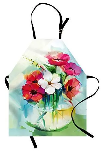 Produktbild: ABAKUHAUS Gerber Daisy Kochschürze, Blumen in Einer Vase Kunst, Digitaldruck Technologie Schmutzabweichent, Mehrfarbig