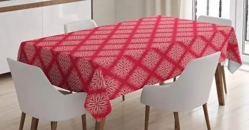 Produktbild: ABAKUHAUS Kamin Tischdecke, Klassisches Kaminfeuer Kerzen, Pflegeleicht Waschbar Schmutzabweisend und mit Klaren Farben Hochwertiger Druck, 140x240cm, Mehrfarbig
