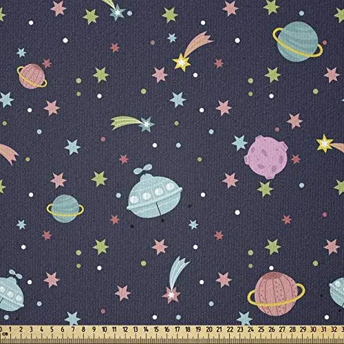 Produktbild: ABAKUHAUS Platz ausdehnbar mit Elestan für Heimwerkarbeiten und Näharbeiten, Alien-Planeten Asteroid, Elestan für Heimwerkarbeiten und Näharbeiten, 1Meter, Mehrfarbig