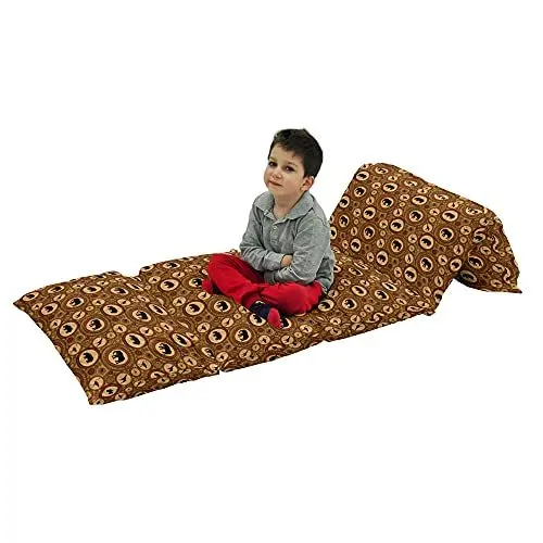 Produktbild: ABAKUHAUS Sambia Bodenkissenbezug, Tiere, Nickerchen Matte Bedruckte Stoffhülle für 5 Kissen, 224 cm x 69 cm, Zimt Ingwer und Schwarz