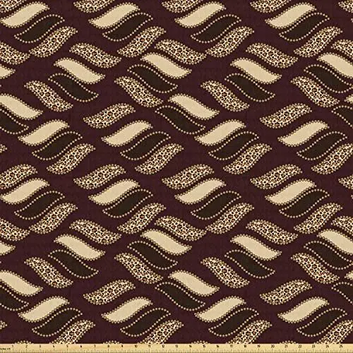Produktbild: ABAKUHAUS afrikanisch ausdehnbar mit Elestan für Heimwerkarbeiten und Näharbeiten, Indigene Cheetah Haut, Elestan für Heimwerkarbeiten und Näharbeiten, 5Meters, Dunkel Maroon Beige Braun