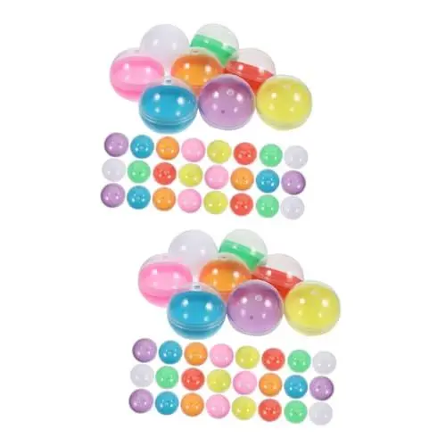 Produktbild: Abaodam 100 Stk Gashapon-Spielzeug buntes Tischtennis Überraschungsbälle Ersatz-Bingobälle reinigungstabletten kaffeevollautomaten zu öffnende Lotteriekugeln interessante Spielbälle pp