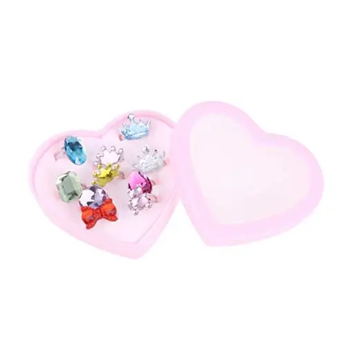 Produktbild: Abaodam 10St Diamantring für Kinder Creolen für Mädchen Kinderringe schellenkranz kinder party für kinder ohrringe Geschenkring für Kinder Kristallring für Kinder Strasssteine