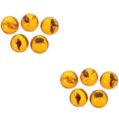 Produktbild: Abaodam 10 STK Insekten Bernstein Harz Bernstein Insekten für Kinder Spielzeuge Halsketten Kinderspielzeug dekorative Harz-Bernstein-Dekoration künstlich Kunsthandwerk