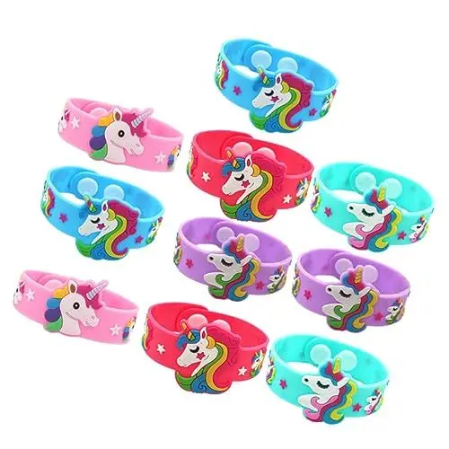 Produktbild: Abaodam 10 Stück Armbänder Armreifen Armbänder Zubehör Handgelenkbandagen Weiche Armbänder Party Armband Einhorn Partygeschenke Armband Für Einhorn Silikon Armband