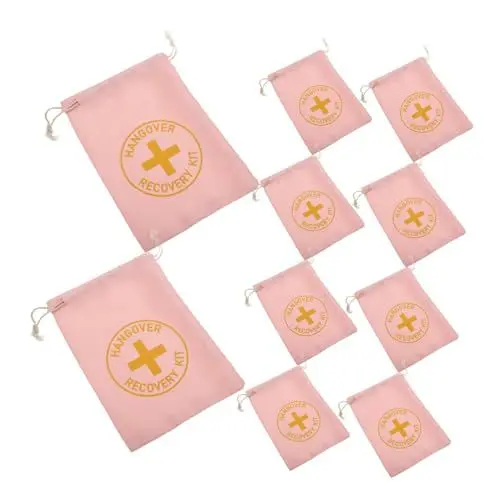 Produktbild: Abaodam 10 Stück Hochzeitsbevorzugungsbeutel Mit Kordelzug, Partybeutel, Babyparty-süßigkeitsbeutel, Taufe, Schmuckbeutel Für Erstkommunion, Kater-partygeschenke