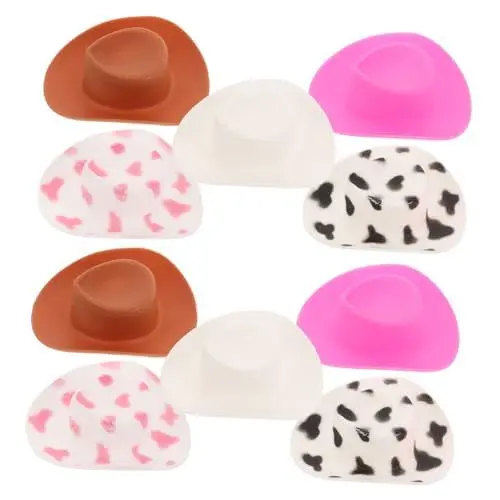 Produktbild: Abaodam 10 Stück Mini-Cowboy-hüte, Winzige Cowgirl-Hut Zum Basteln, Niedliche Miniatur-hüte Für Party-zubehör, Spielzeug, Puppen, Dress Up, Spielhaus-Spiele