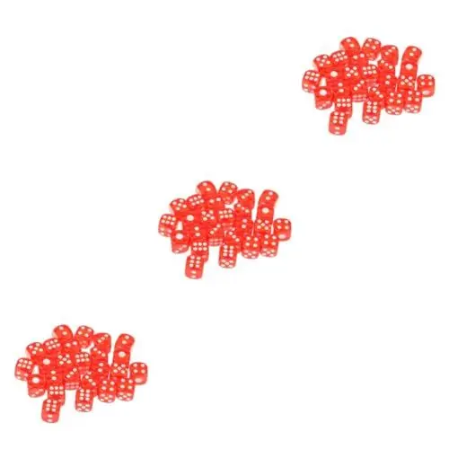 Produktbild: Abaodam 120 Stück Spielwürfel Rote Dekorationen Pub Spielzeug Rote Würfel Acrylwürfel Spielparty Würfel Gaming Würfel Unterhaltungswürfel Würfel Mit Runden Ecken