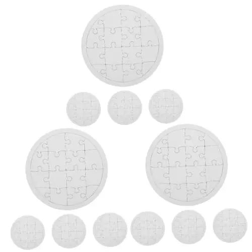 Produktbild: Abaodam 12 Blätter Malpuzzle für Kinder DIY Zeichnung Puzzle DIY Graffiti-Puzzle Puzzles für Kinder weiße Puzzle Rätsel Spielzeug Zeichnen von Puzzle-Handwerk Leere Puzzles Papier
