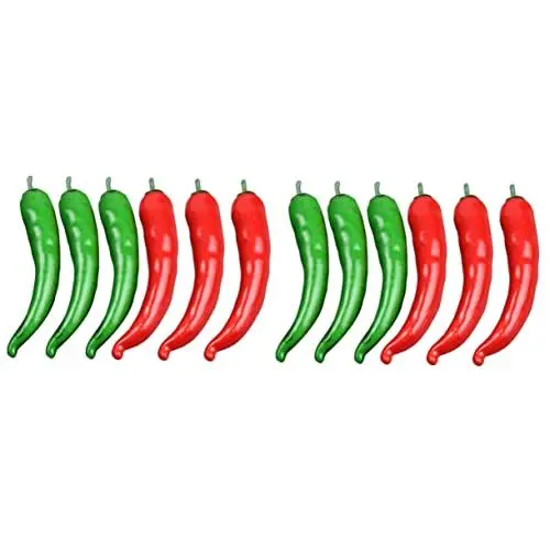 Produktbild: Abaodam 12 STK Simuliertes Pepper-Modell Pfeffer-Modell-Requisite Lebensmittelspielzeug Gefälschter Pfeffer Simulationspfeffermodellstütze Food-Modell Essen Gemüse Vitrine Poly-Drache
