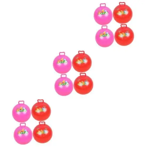 Produktbild: Abaodam 12 Stück Pat The Ball Springende Hüpfbälle Für Kinder Aufblasbares Spielzeug Springender Ballon Springende Bälle Für Kinder Mit Griff Kinder Cartoon Ball Kinderball