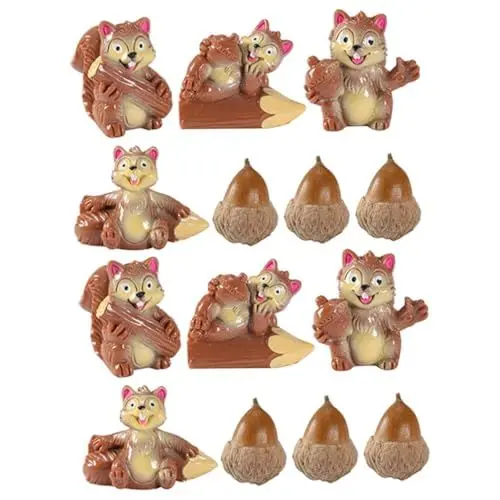 Produktbild: Abaodam 14stücke Teiliges Eichhörnchen-dekorationsset Lebendige Cartoon-Figur Aus Hochwertigem Harz Für -Garten Und Landschaftsgestaltung Für Kreative Arrangements Und Tischdekoration