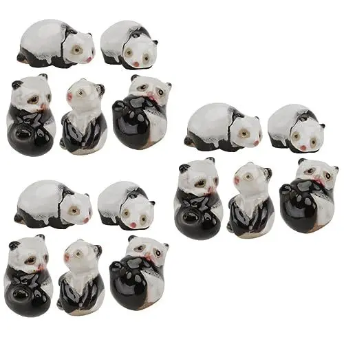 Produktbild: Abaodam 15 STK Tierische Verzierungen Tiere Modell Autoinnenraum Huhn Mini-Huhn-Statue Figur Bonsai- Autoinnenraum Panda Tierfigurenspielzeug Mini-tierfigur Anlage Bambus Klein