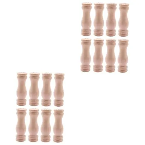 Produktbild: Abaodam 16 STK 6 Holzpfosten Miniaturspielzeug Modellspalte Puppenmöbel Aus Holz Mini-pfahlornament Miniaturdekoration Mini-säule Essen Spielen Schmücken Kind Hölzern