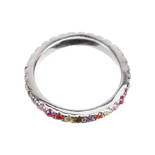 Produktbild: Abaodam 1Stk Zirkon-Stein-Ring Hochzeitsband aus Kristall Ringe Strassbandring Ehering Edelsteinring paar versprechen ring Fingerzubehör Liebhaberring Diamant Schmuck schmücken Frau Kupfer