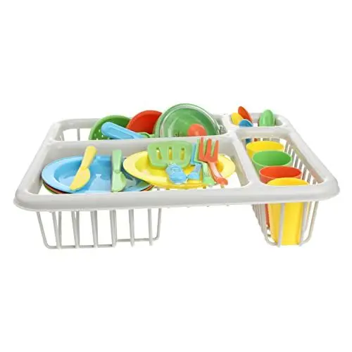 Produktbild: Abaodam 1 Satz 15 Stück Küchenset Aus Kunststoff Plastik Besteck Miniatur-Geschirr-Spielzeug Mikrospielzeug Küche Spielset Plastikbesteck Miniaturspielzeug Essen Kind Puzzle Besteckkorb