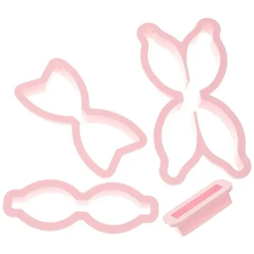 Produktbild: Abaodam 1 Satz Bogenform Router-vorlage Schleife Fliege- Fräser Holzbearbeitung Bogen-Fondant-ausstecher Kuchen Schablone Cake-pops-Form Gedämpftes Brötchen Schneidemaschine
