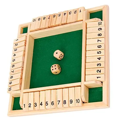 Produktbild: Abaodam 1 Satz Flop Getränke Requisiten Spiele 4-Wege-Brettspiel Nummer Pub-Brettspiel Two Player Games familienspiel lustiges Würfelspiel kreative Spielstütze Neuseeländische Kiefer Green