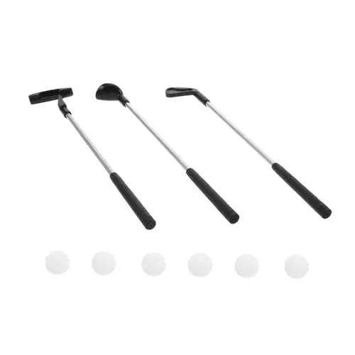 Produktbild: Abaodam 1 Satz Golfclubs golfspiel für Kinder Mini-Schreibtischspiele Golfruten Putter für Kinder Minigolfspiel Desktop-Golf Minigolf-Putter Golfschläger für Kleinkinder Kindergolf Metall