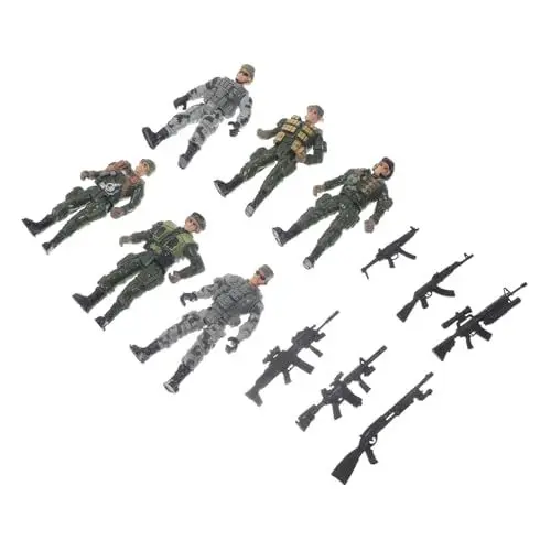 Produktbild: Abaodam 1 Satz Militärsoldatenmodell Puppenhaus-Spielzeugsoldat Spielzeugsoldaten-Actionfiguren Figuren Spielzeug Spielzeuge Kinderspielzeug kleine Menschenfiguren Mini