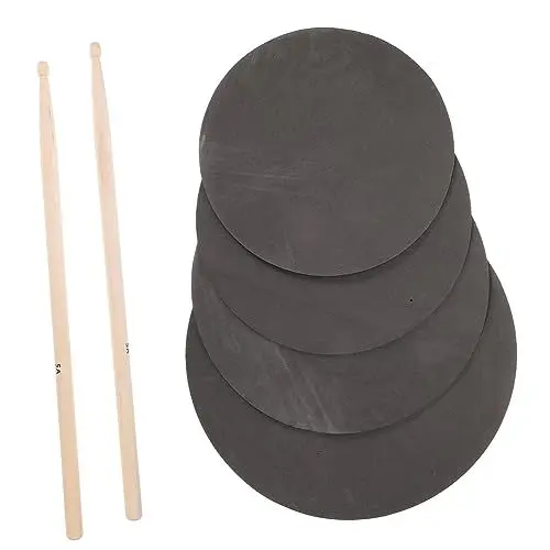 Produktbild: Abaodam Tragbares Drum-übungspad-set 12 Drum-pads Drum-schlägel 14 Zoll Leises Drum-set Zum Üben Überall