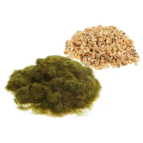 Produktbild: Abaodam 1 Set Kunstrasen für Sandtisch-Landschaft Kunstrasen Gelände Statisches Gras für Topfpflanzen