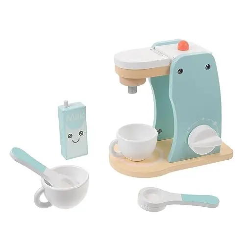 Produktbild: Abaodam 1 Set Simulation Backofen Brotmaschine Kaffeemaschine Brotbackautomat Maschine Kinderspielzeug Kinderspielzeug Rollenspiel Kaffeemaschine Spielzeug Für Spielküchenzubehör Aus Holz